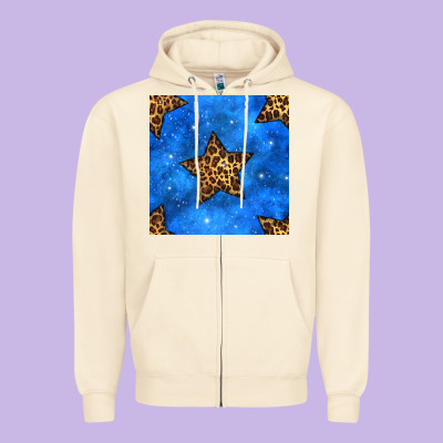 4th Of July Leopard Stars Seamless Pattern Zipper Hoodie Designed By Bundleandbundleshop