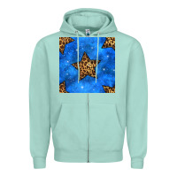 Seafoam 4th of july leopard stars seamless pattern Zipper Hoodie - BundleAndBundleShop