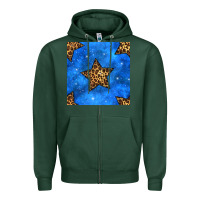 Sports Green 4th of july leopard stars seamless pattern Zipper Hoodie - BundleAndBundleShop