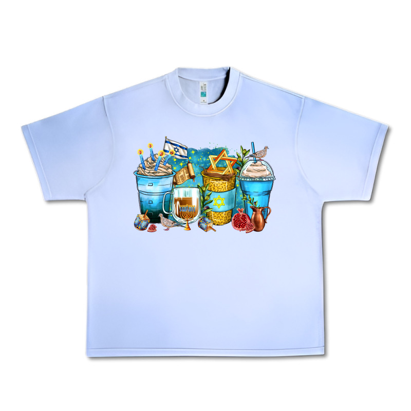 Hanukkah Coffee Cups Urban Heavy Tee by Zillion Design Studio | Teevron