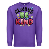 Purple always be kind Premium Sweatshirt - MaliasSmallBusiness
