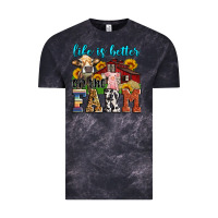 Cloud Black life is better on the farm Vintage Tee - Zillion Design Studio