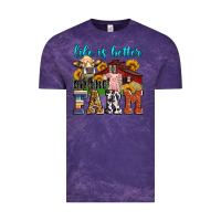 Cloud Purple life is better on the farm Vintage Tee - Zillion Design Studio