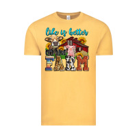 Vintage Mustard life is better on the farm Vintage Tee - Zillion Design Studio