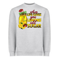 Heather Grey when life gives you lemons add sugar Heavyweight Sweatshirt - texasbilliewilder
