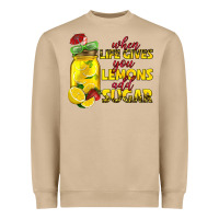 Mushroom when life gives you lemons add sugar Heavyweight Sweatshirt - texasbilliewilder