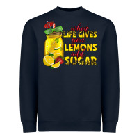 Navy when life gives you lemons add sugar Heavyweight Sweatshirt - texasbilliewilder