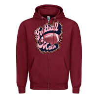 Burgundy football mom Zipper Hoodie - JahusDesignShop