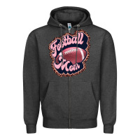 Charcoal Heather football mom Zipper Hoodie - JahusDesignShop