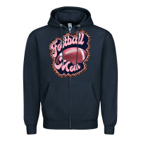 Navy football mom Zipper Hoodie - JahusDesignShop