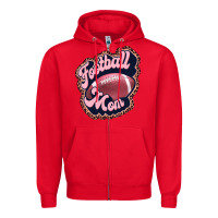 Red football mom Zipper Hoodie - JahusDesignShop