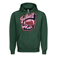 Sports Green football mom Zipper Hoodie - JahusDesignShop