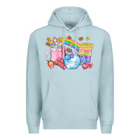 Blue Mist Unicorn Coffee Cup With Star Bbs Premium Hoodie - BundleAndBundleShop