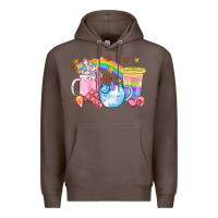 Coffee Unicorn Coffee Cup With Star Bbs Premium Hoodie - BundleAndBundleShop