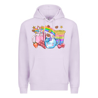Lilac Unicorn Coffee Cup With Star Bbs Premium Hoodie - BundleAndBundleShop