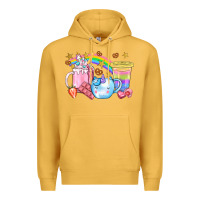 Mustard Unicorn Coffee Cup With Star Bbs Premium Hoodie - BundleAndBundleShop