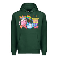 Sports Green Unicorn Coffee Cup With Star Bbs Premium Hoodie - BundleAndBundleShop