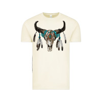 Vintage Arctic boho bull skull Vintage Tee - RanaPortraitStore