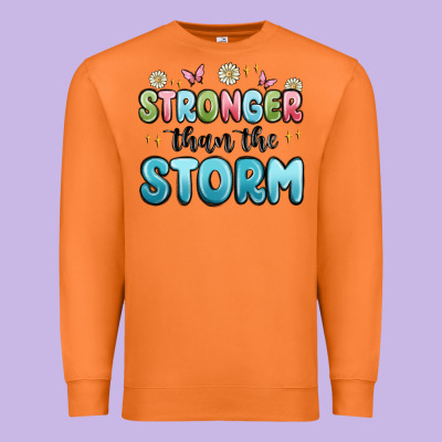 Stronger Than The Storm Premium Sweatshirt Designed By Maliassmallbusiness