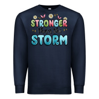 Navy stronger than the storm Premium Sweatshirt - MaliasSmallBusiness