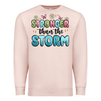 Pale Pink stronger than the storm Premium Sweatshirt - MaliasSmallBusiness