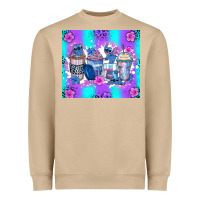 Mushroom stitch coffee cups Heavyweight Sweatshirt - Zillion Design Studio