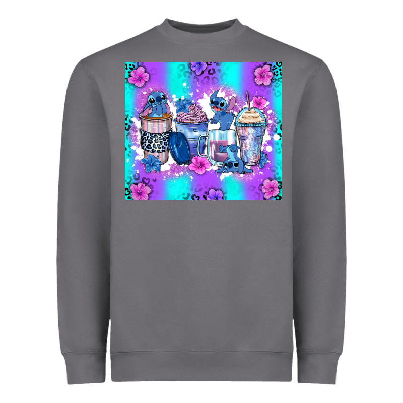 Stitch Coffee Cups Heavyweight Sweatshirt by Zillion Design Studio | Teevron