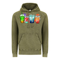 Vintage Olive tea junkie coffee cups Vintage Hoodie - Zillion Design Studio