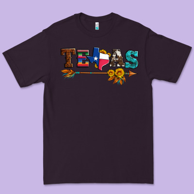 Texas With Arrow And Sunflowers Premium Tee Designed By Artiststas