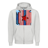 Dove Grey 4th of july stars and stripes seamless pattern Zipper Hoodie - BundleAndBundleShop