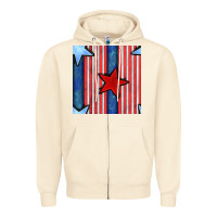 Sandshell 4th of july stars and stripes seamless pattern Zipper Hoodie - BundleAndBundleShop