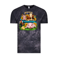 Cloud Black farm truck animals Vintage Tee - Zillion Design Studio