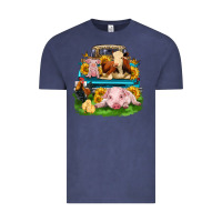 Vintage Denim farm truck animals Vintage Tee - Zillion Design Studio