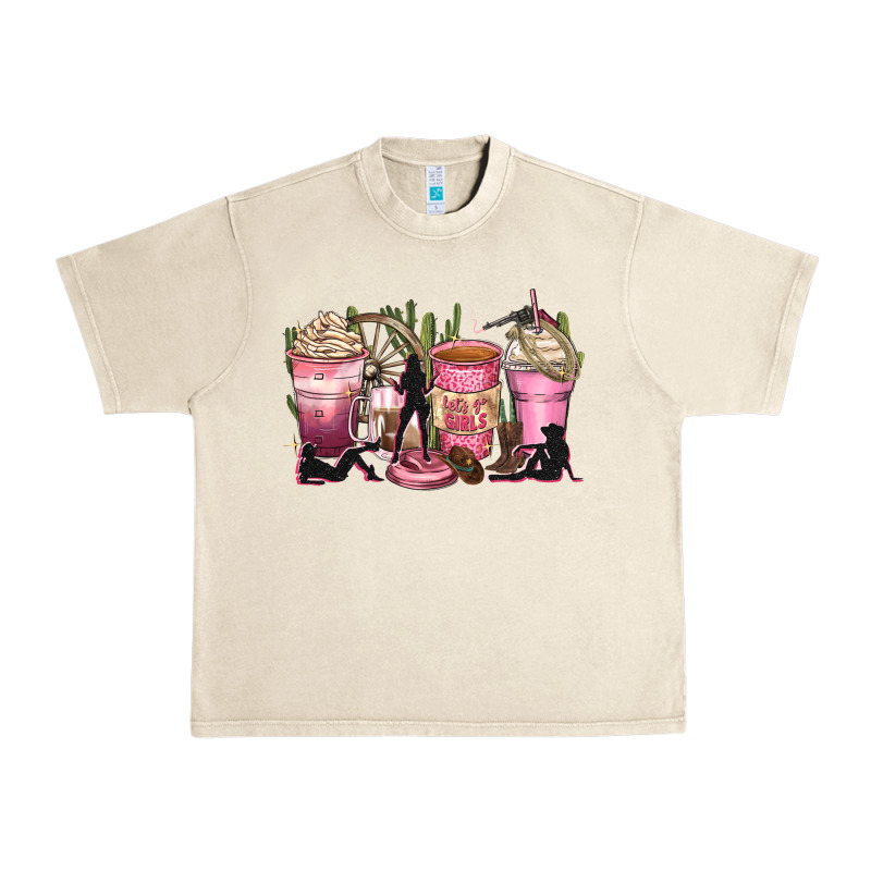 Let's Go Girls Coffee Cups Urban Heavy Tee by Zillion Design Studio | Teevron