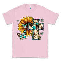 Bubblegum Pink cross with sunflower Classic Tee - JahusDesignShop