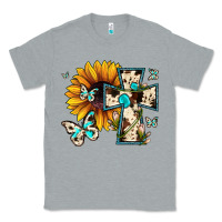 Heather Grey cross with sunflower Classic Tee - JahusDesignShop