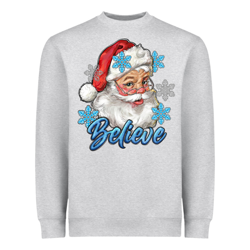 Santa Blue Believe Heavyweight Sweatshirt by RanaPortraitStore | Teevron