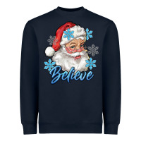 Navy santa blue believe Heavyweight Sweatshirt - RanaPortraitStore