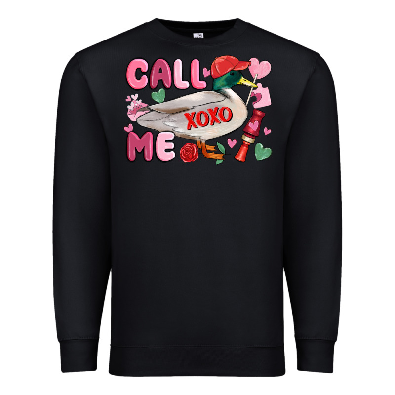 Call Me Valentine Mallard Duck Premium Sweatshirt by MaliasSmallBusiness | Teevron