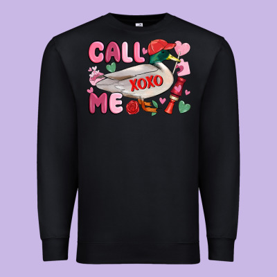 Call Me Valentine Mallard Duck Premium Sweatshirt Designed By Maliassmallbusiness