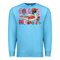 Ocean Blue call me valentine mallard duck Premium Sweatshirt - MaliasSmallBusiness