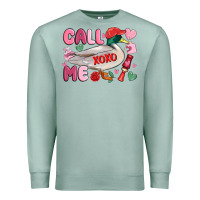 Seafoam call me valentine mallard duck Premium Sweatshirt - MaliasSmallBusiness