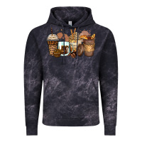 Cloud Black leopard coffee cups Vintage Hoodie - Zillion Design Studio