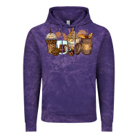 Cloud Purple leopard coffee cups Vintage Hoodie - Zillion Design Studio