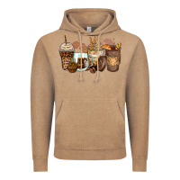 Vintage Coffee leopard coffee cups Vintage Hoodie - Zillion Design Studio