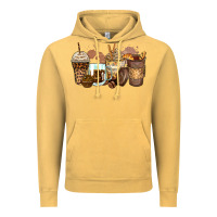 Vintage Mustard leopard coffee cups Vintage Hoodie - Zillion Design Studio