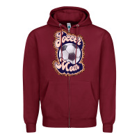 Burgundy soccer mom Zipper Hoodie - JahusDesignShop