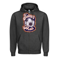 Charcoal Heather soccer mom Zipper Hoodie - JahusDesignShop