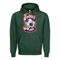Sports Green soccer mom Zipper Hoodie - JahusDesignShop