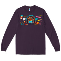 Plum teacher life rainbow frosted Long Sleeve Tee - JahusDesignShop